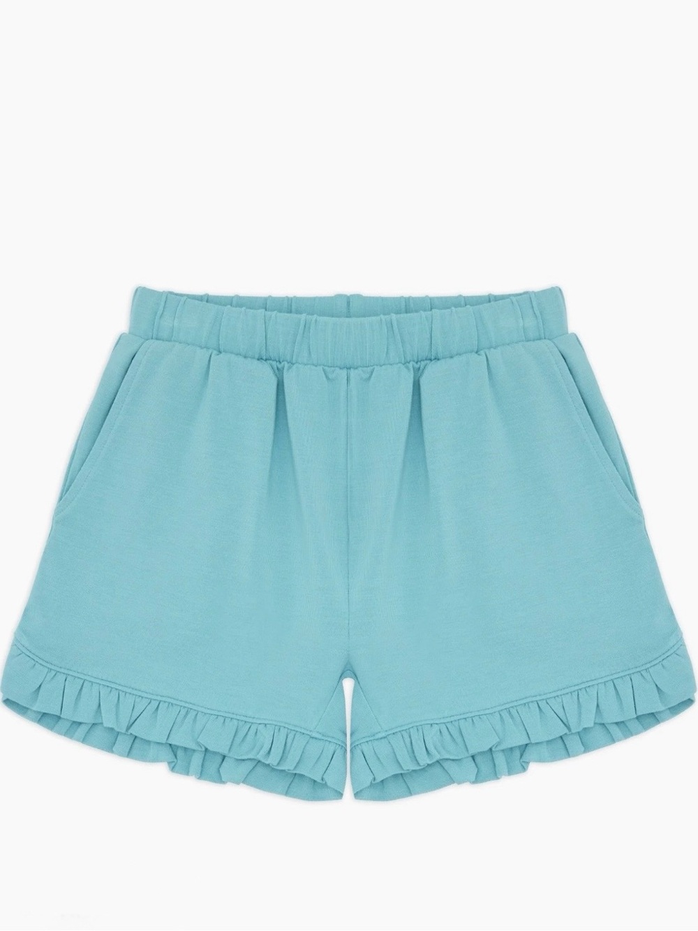 Little Sleepies Cool Teal Ruffle Shorts